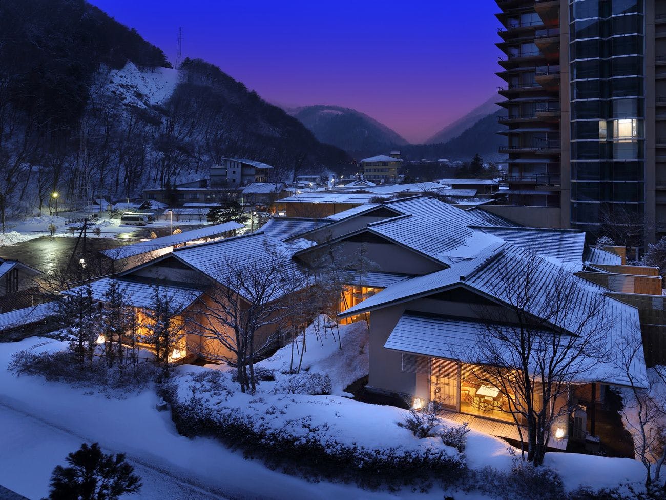 Musim dingin "Hanare Matsubayashi Tei" tampak luar