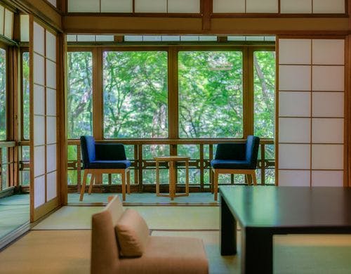 静寂が漂う離れ家「柳」の間。和室８畳