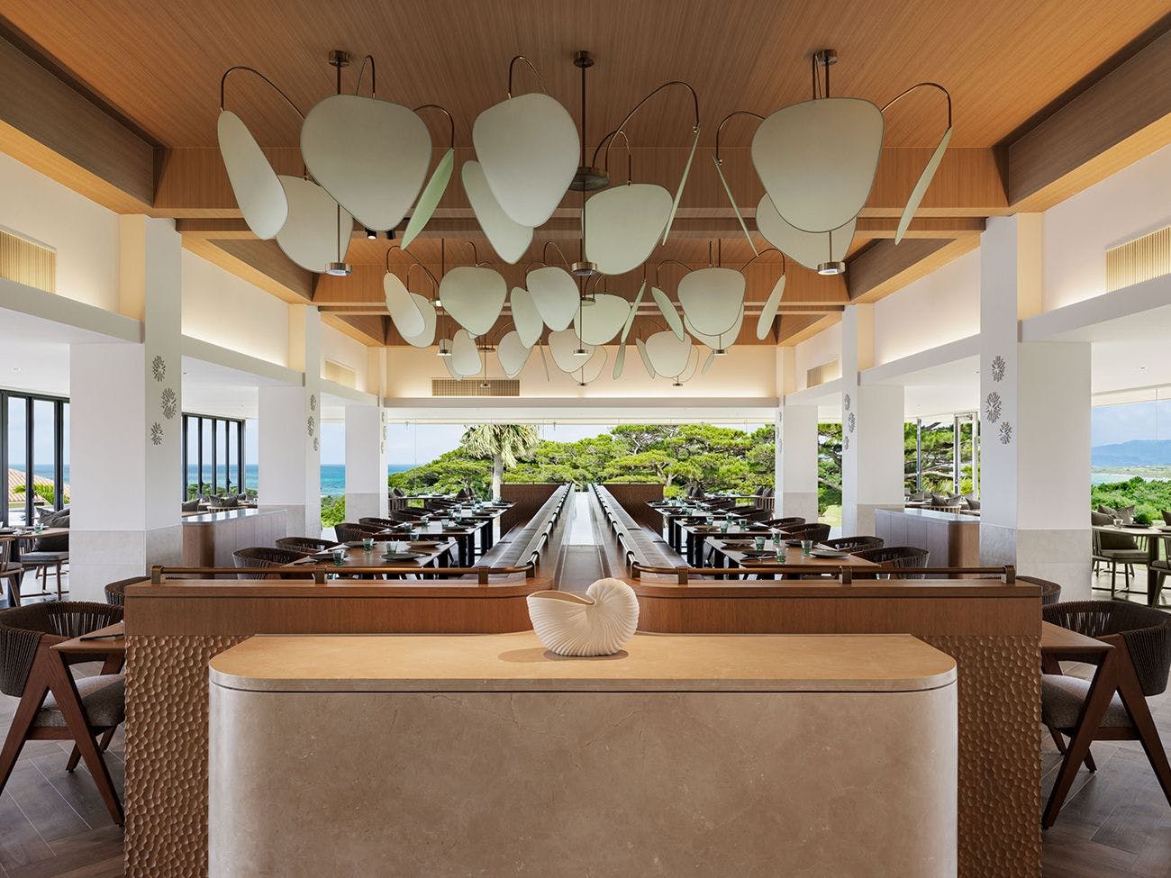 Buffet offering Western, Japanese, and Okinawan cuisine