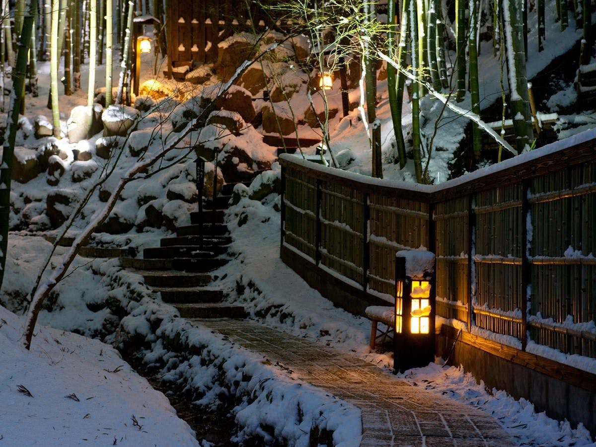 秘境　白川源泉　山荘　竹ふえ