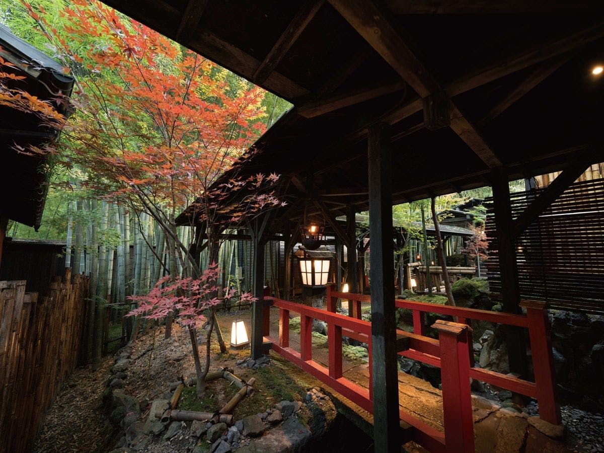 秘境　白川源泉　山荘　竹ふえ