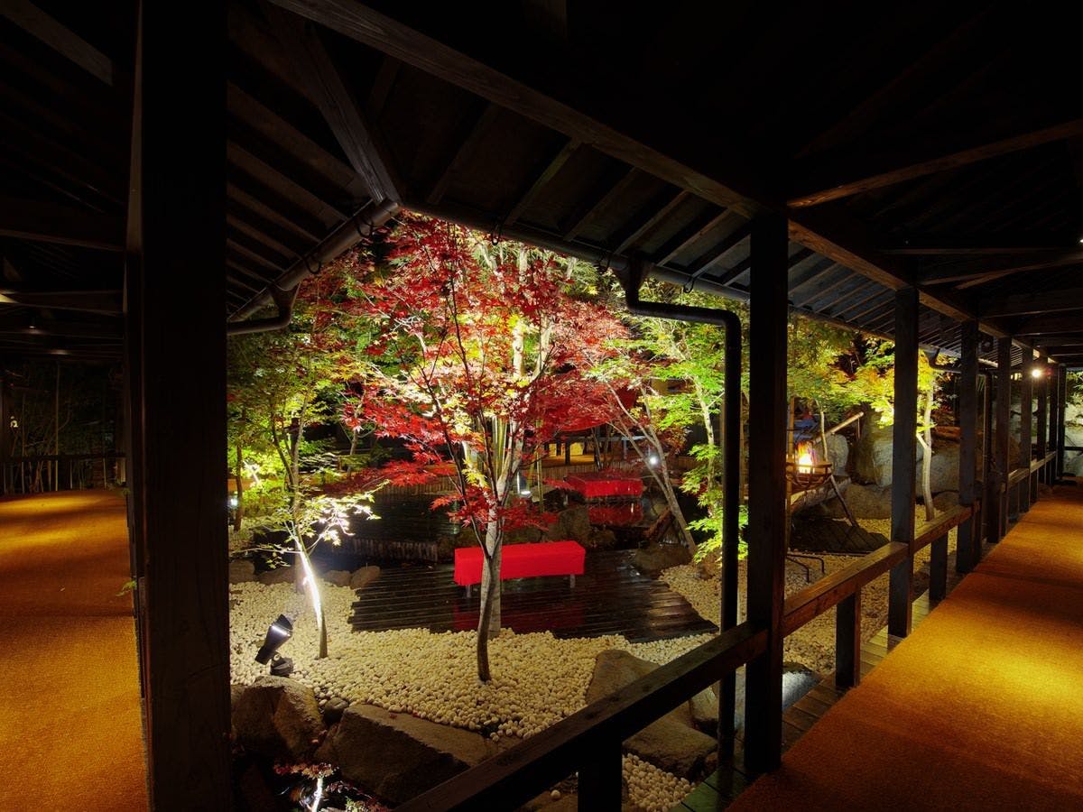 秘境　白川源泉　山荘　竹ふえ