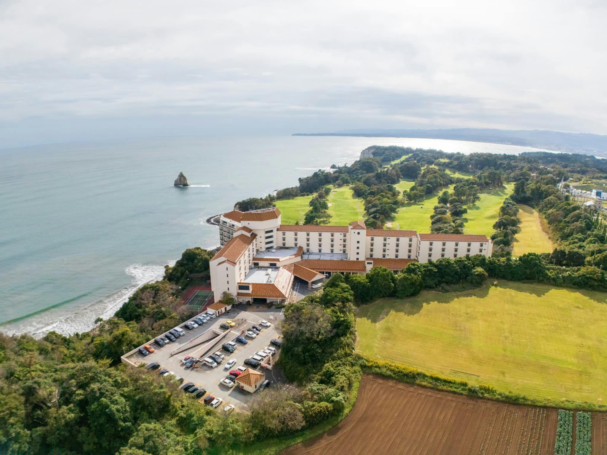 Tampilan eksterior Hotel yang diambil dari udara