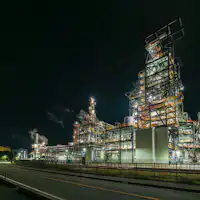 Pemandangan Malam Pabrik Jōban Kyōdō Karyoku (Co., Ltd.)