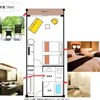 Denah tata letak kamar twin