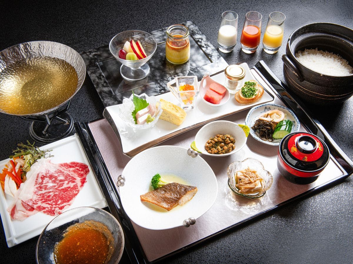 望楼noguchi函館 朝食のみ 朝食は釜炊きご飯が美味しい和食or魚介を使った函館風洋食のチョイスをお好みで 1泊朝食 Wamodern和室 和室 高層階 温泉展望風呂付 禁煙 宿泊予約は 一休 Com
