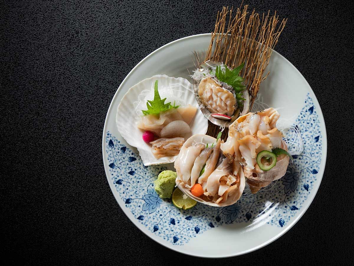 【Hidangan Kerang Musiman】Menjamu Anda dengan aneka sashimi abalon, scallop, whelk, dan kerang hokki asal Hokkaido／1 malam termasuk 2 kali makan