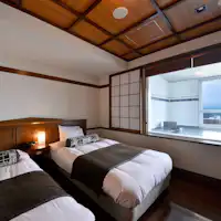 【WAMODERN Japanese-Western Style Room】Tile-built in-room scenic bath
