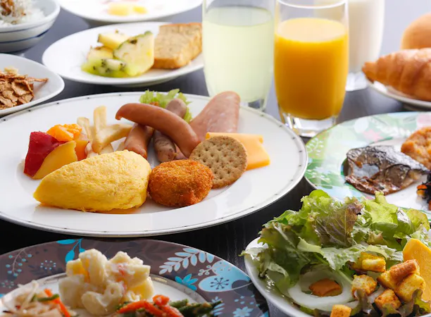 約40種類の和洋朝食バイキング(一例)