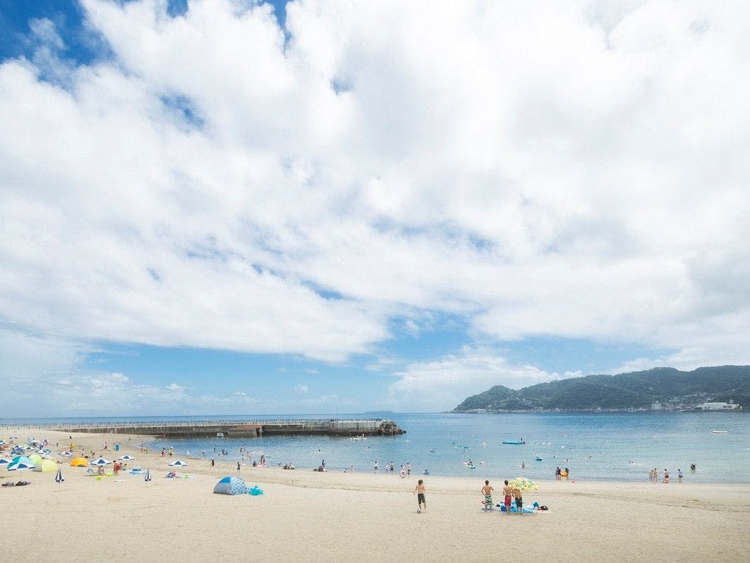 夏はビーチで海水浴