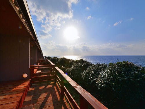 客室デッキからの眺め