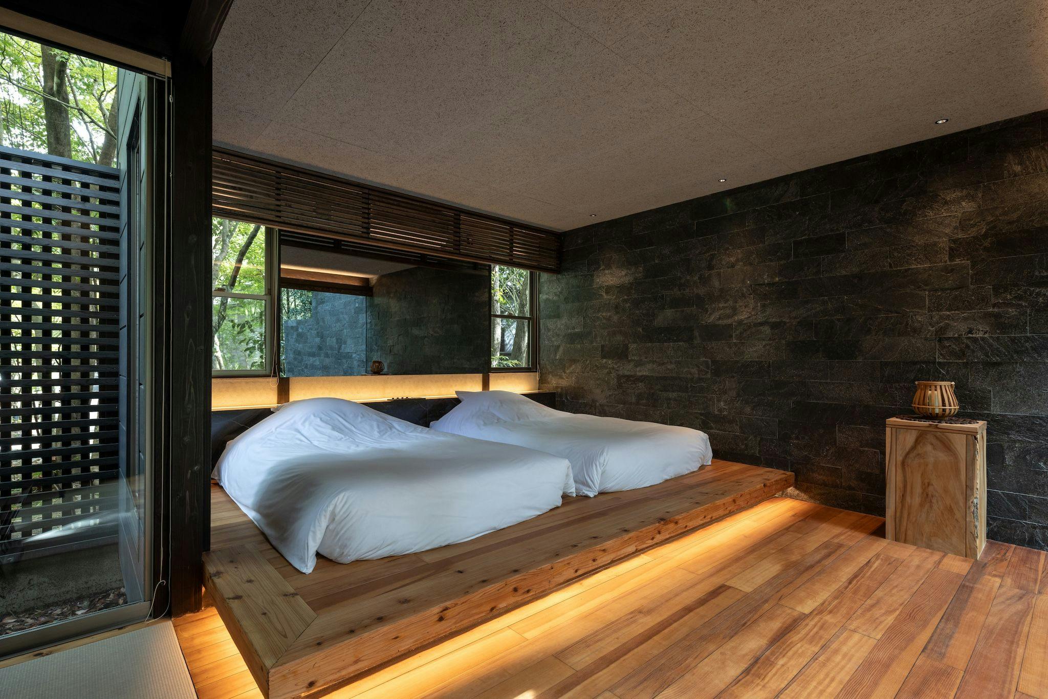 【 森 -mori- 】シモンズ製のツインベット