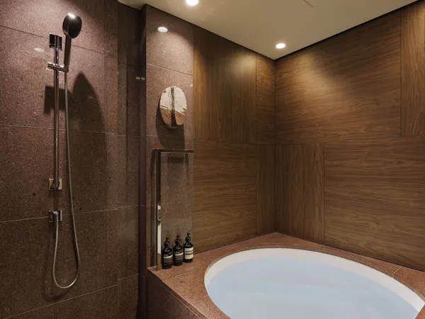 พื้นที่อาบน้ำฝักบัว