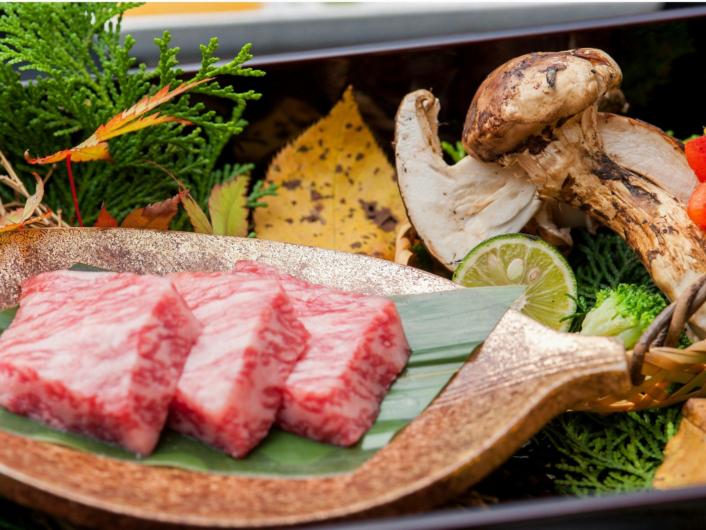【半個室で味わう～秋の味覚御膳～焼松茸と鮑と伊勢海老～】＜お日にち限定10％OFF＞