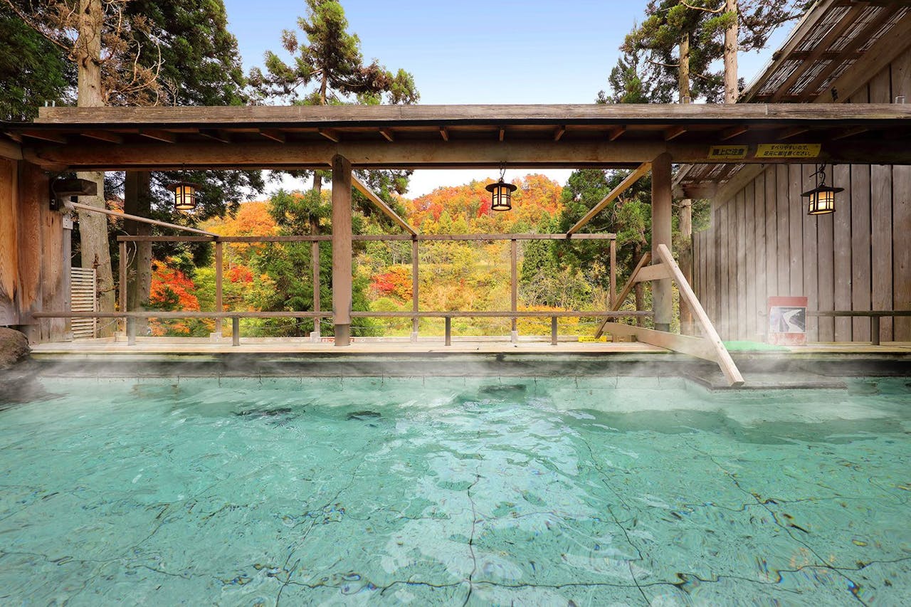 【露天風呂】秋