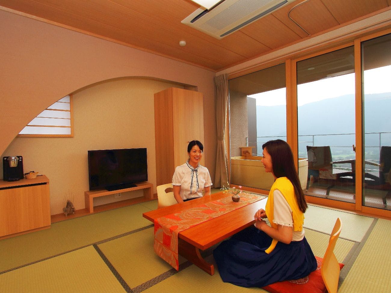 温泉露天風呂付スイート（牽牛・七夜）一例