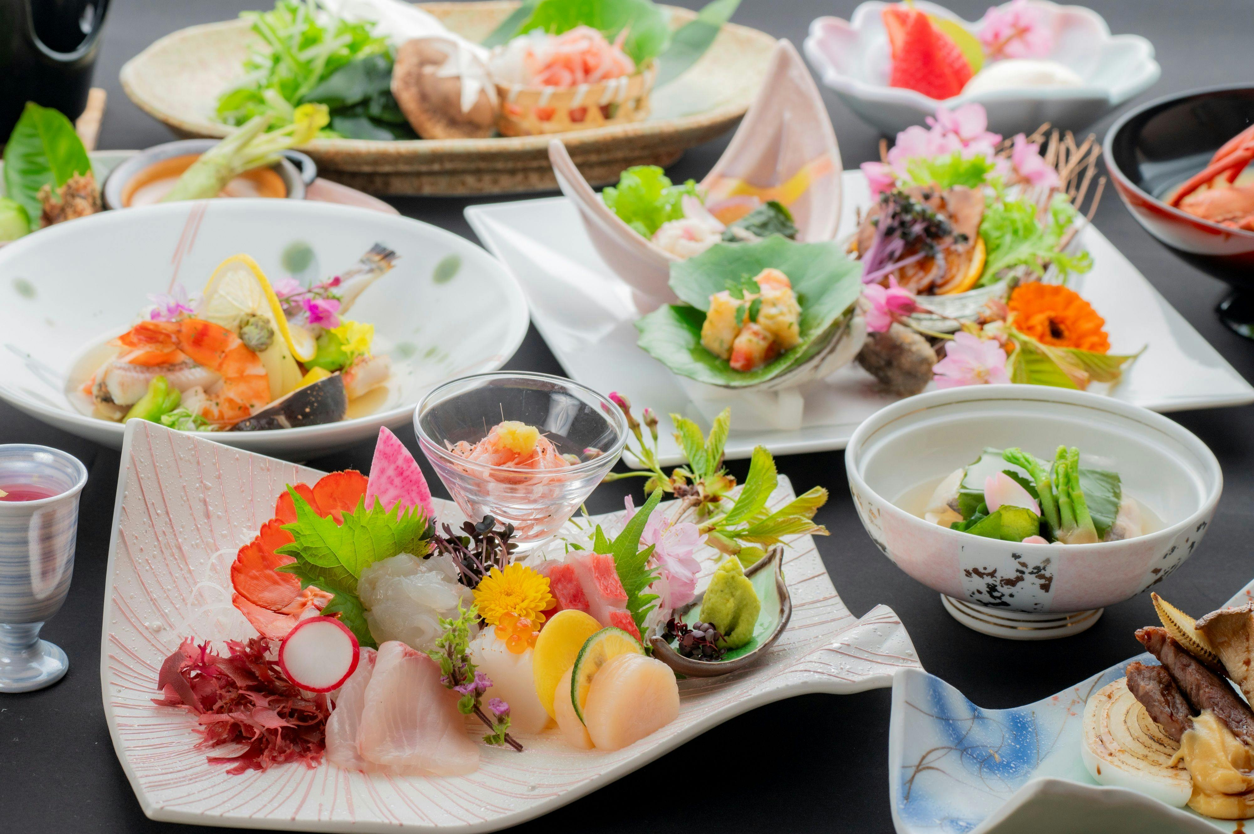 อาหารไคเซกิฤดูใบไม้ผลิ (ตัวอย่าง)