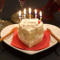 記念部にケーキを