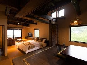 【静岡県伊豆高原の露天風呂付き客室のある宿】記念日を祝う宿 別邸KURO