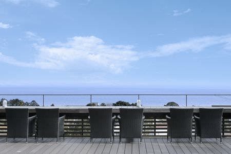 海一望テラスでウェルカムドリンクを！