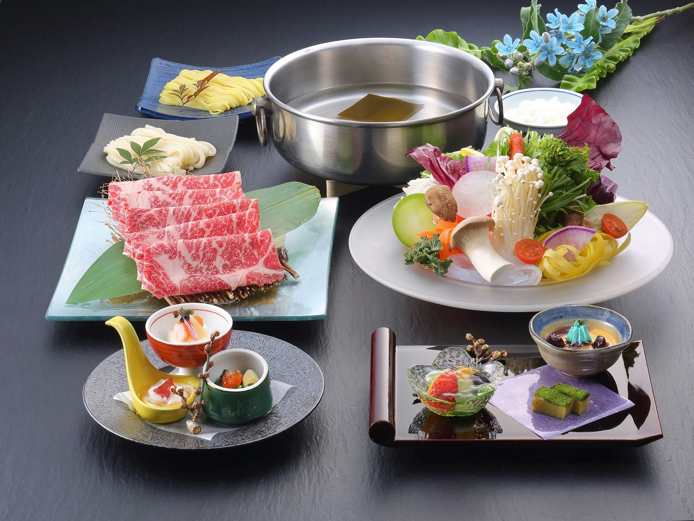 【ホテル最上階で夜景】日本料理あづま「千葉県産ブランド食材のしゃぶしゃぶ」／2食付