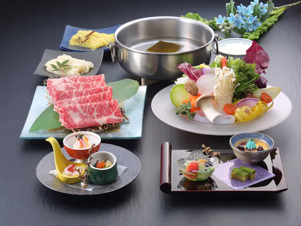 【ホテル最上階で夜景】日本料理あづま「千葉県産ブランド食材のしゃぶしゃぶ」/2食付