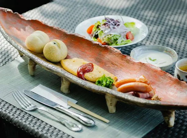 プレミアム ヴィラCのお客様の朝食:洋食