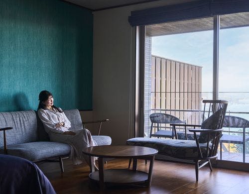 千草露天風呂からの眺望