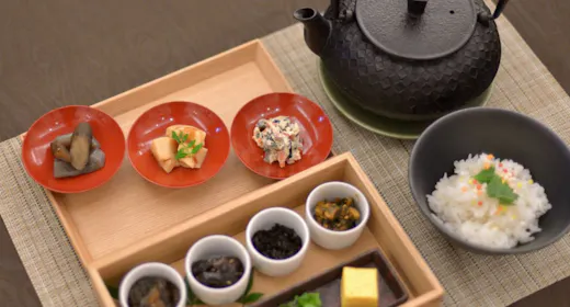 【朝食付】朝抹茶ですっきりとお目覚め。八女茶漬けなど免疫UPの体に優しい健康食で穏やかな朝をスタート