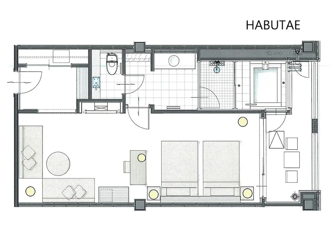 203 HABUTAE 客室間取り図