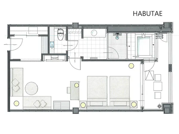 203 HABUTAE 客室間取り図