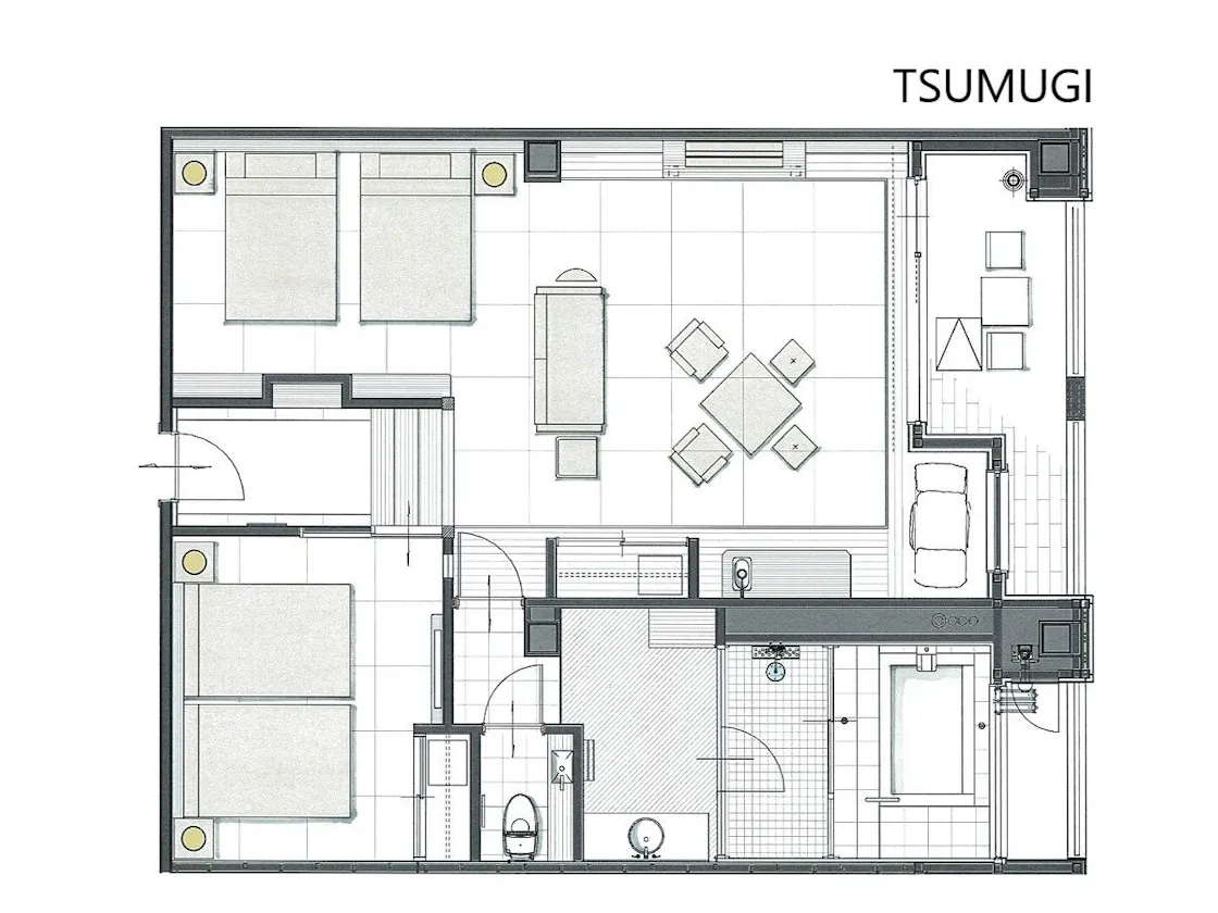 303 TSUMUGI 客室間取り図