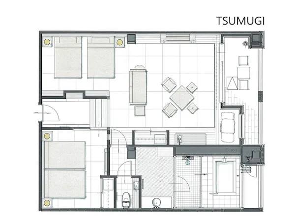 303 TSUMUGI 客室間取り図