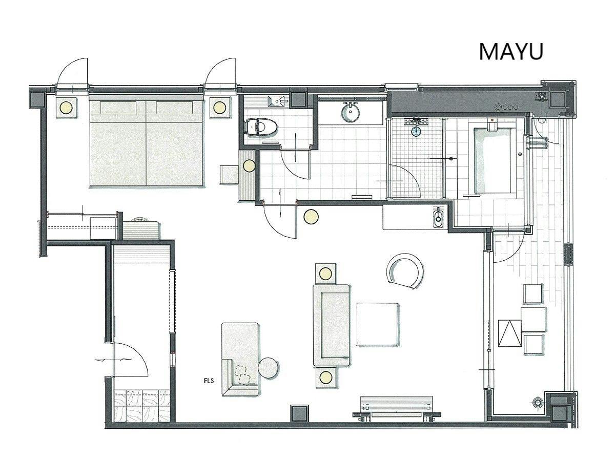 305 MAYU 客室間取り図