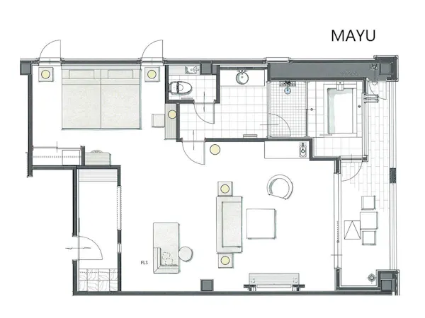 305 MAYU 客室間取り図