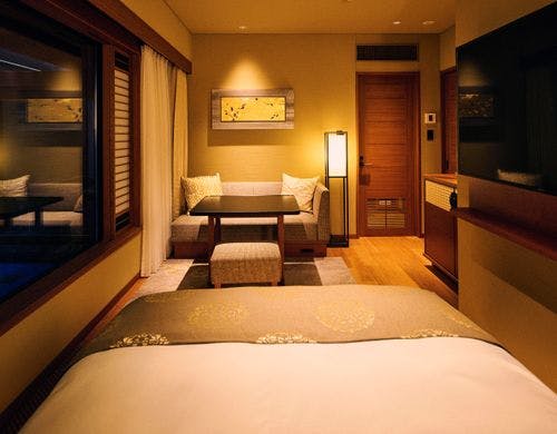 水簾デラックスダブル　室内露天風呂