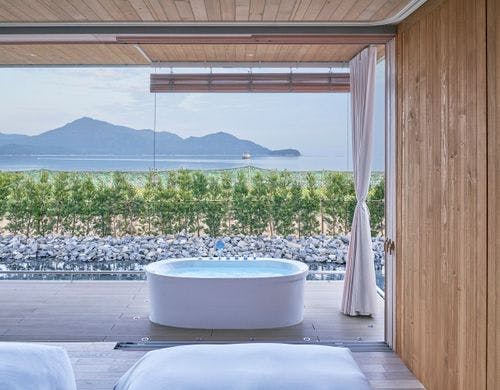 テラスと室内が一体となるつくり