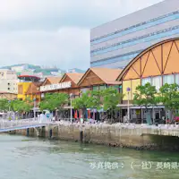 【Dejima Wharf】Pemandangan pelabuhan Nagasaki dan Gunung Inasa