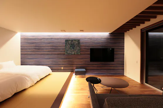 客室には唯一の水盤テラス