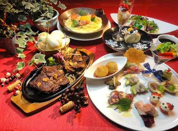 肉と魚のイタリアンディナーコース例
