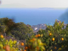 島、海、望む みかんの丘の貸切湯 ボンファム