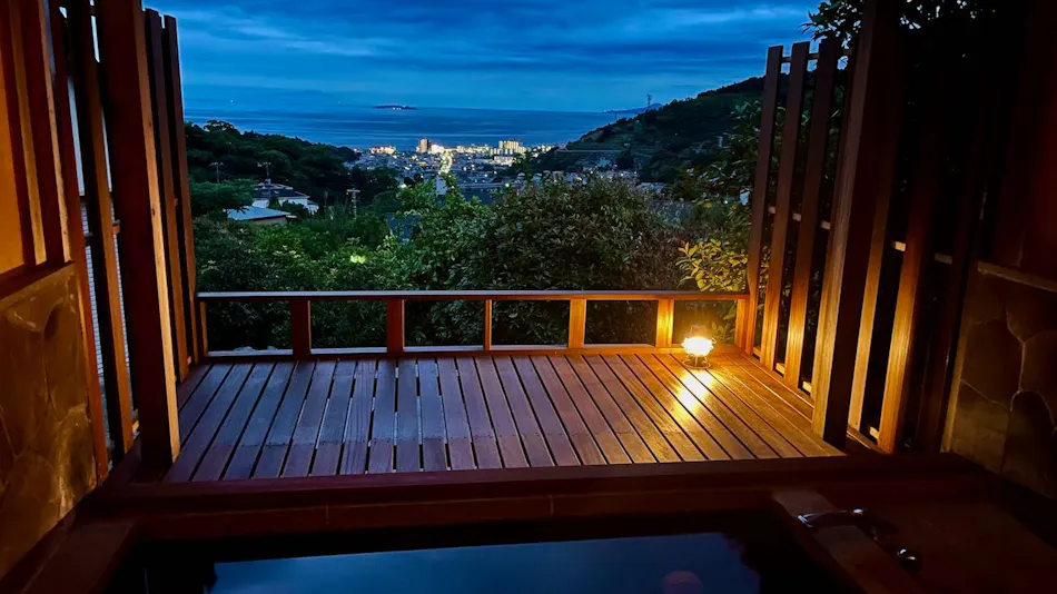 Island, Sea, View - Private Hot Spring on Mikan Hill - Bon Femme