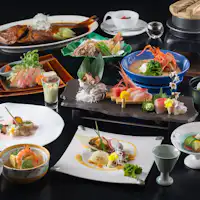 海鮮鮑ステーキコースの一例