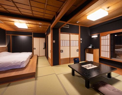 【かけ流し温泉露天風呂付（石）】