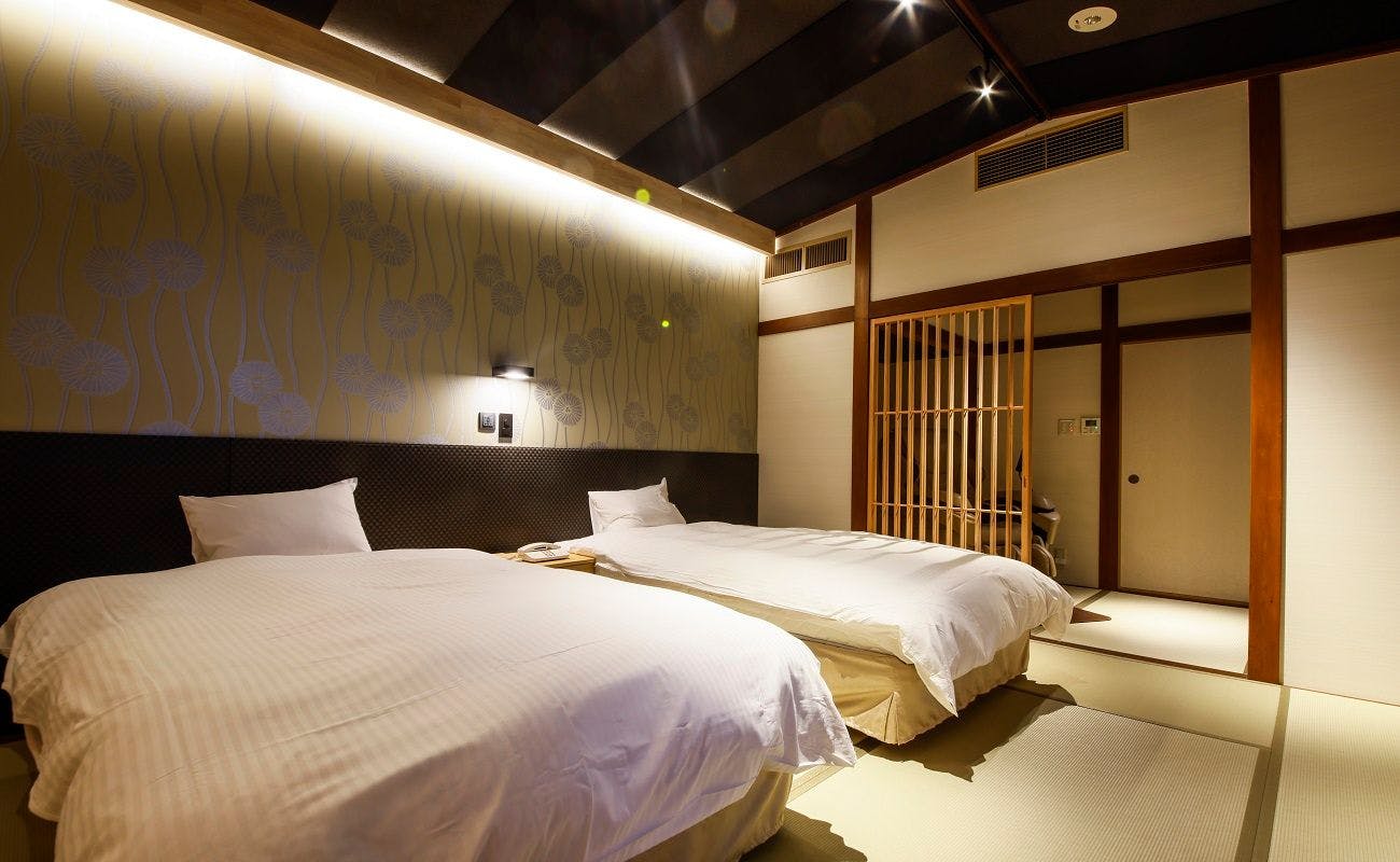 【展望庭園付きの和モダンツインルーム】