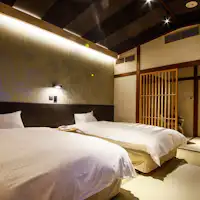 【展望庭園付きの和モダンツインルーム】