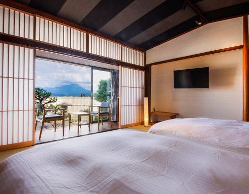 【展望庭園付きの和モダンツインルーム】