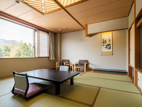 ห้องพักสไตล์ญี่ปุ่นปลอดบุหรี่ ขนาด 11 เสื่อทาทามิ + ระเบียงกว้าง