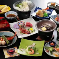 鮑ステーキ×鰻蒲焼き会席一例