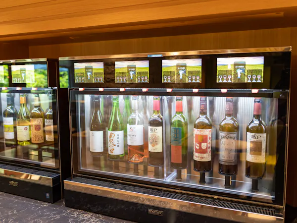 【特典付】ワインサーバーお試し3杯(各70ml)&夕食時飲み放題付きプラン<1泊2食>